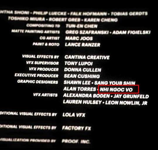 Công việc của Nhi là làm đồ họa động (GFX) cho Fast and Furious 7 - Ảnh chụp màn hình