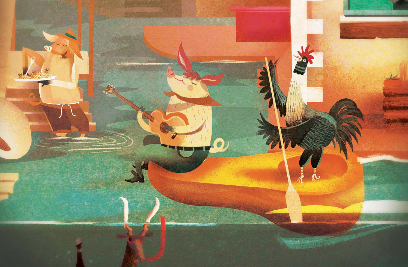 Zizzi Menu Illustration Autumn- Winter 2015 by Charlie Davis