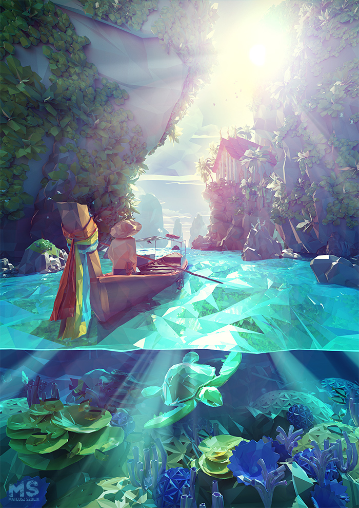 Etihad airways - LowPoly World by Mat Szulik