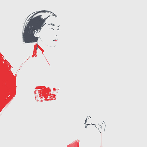 Illustration Served' Oriental beauty by Katerina Murysina