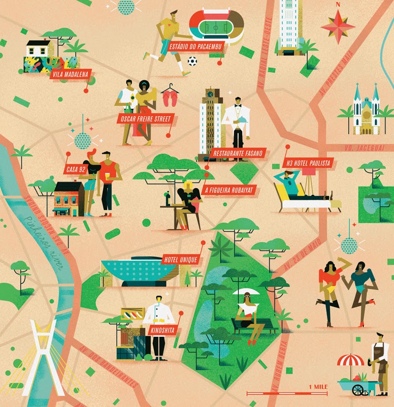 cartographie - Esquire magazine