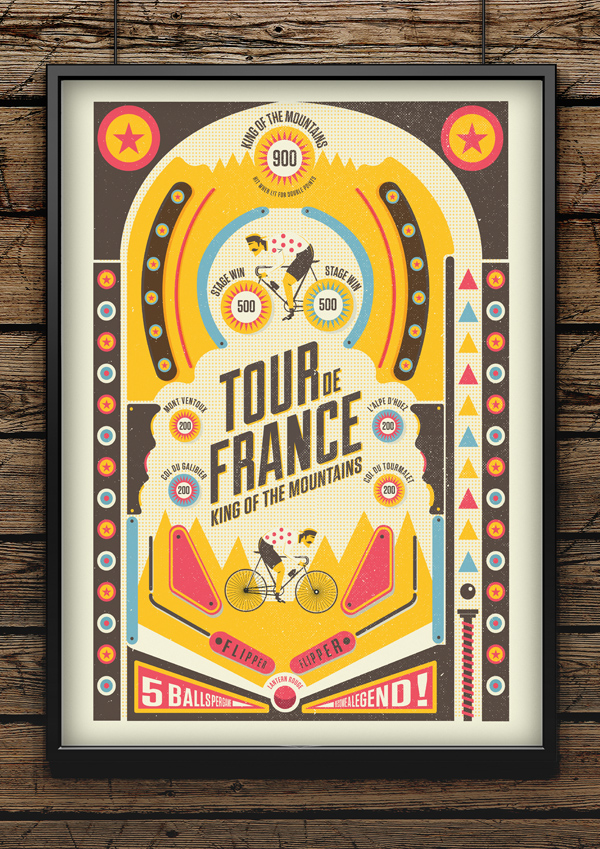 King of the Mountains Pinball Print