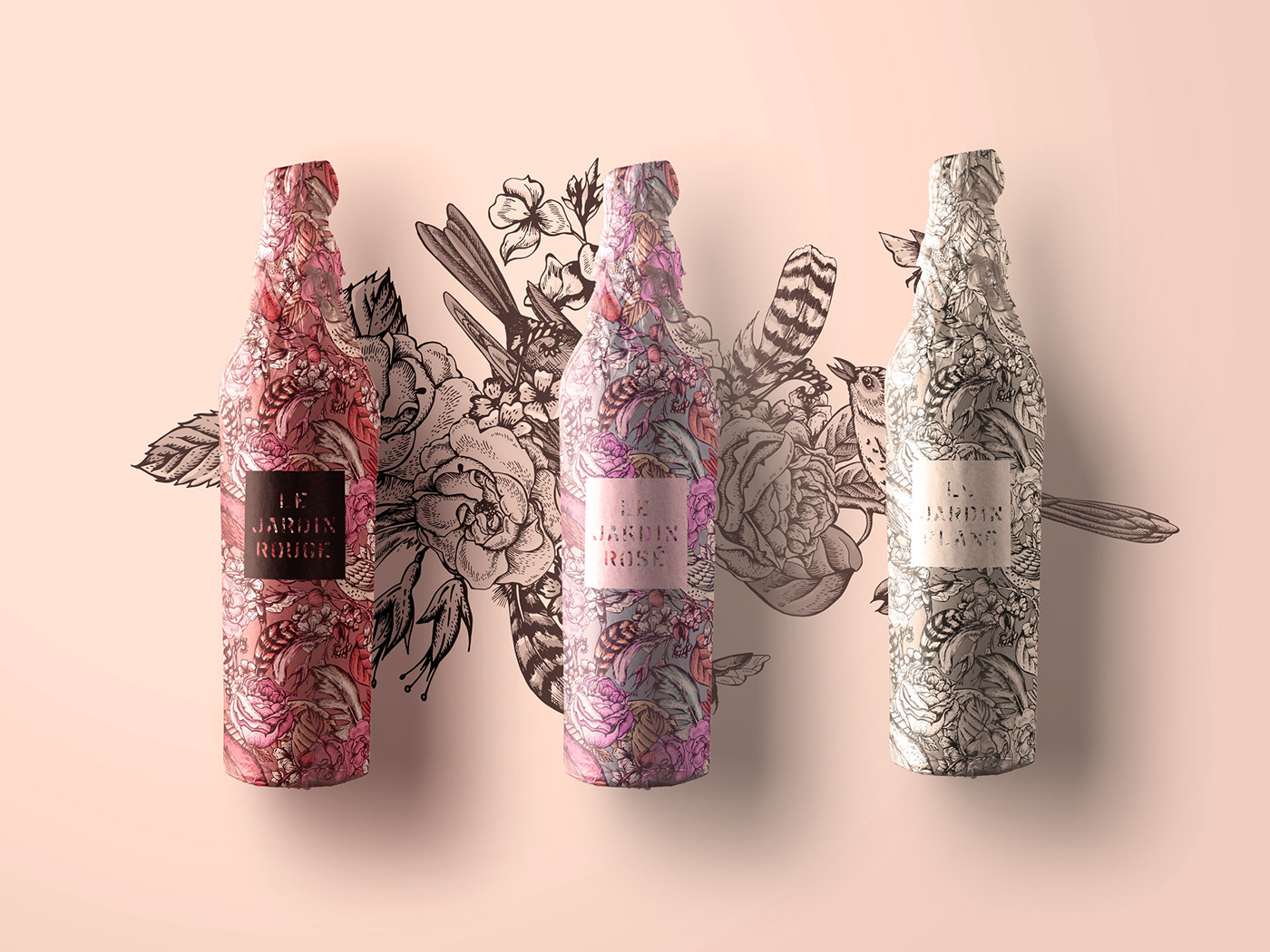 Le Jardin Tattoo Wine Packaging
