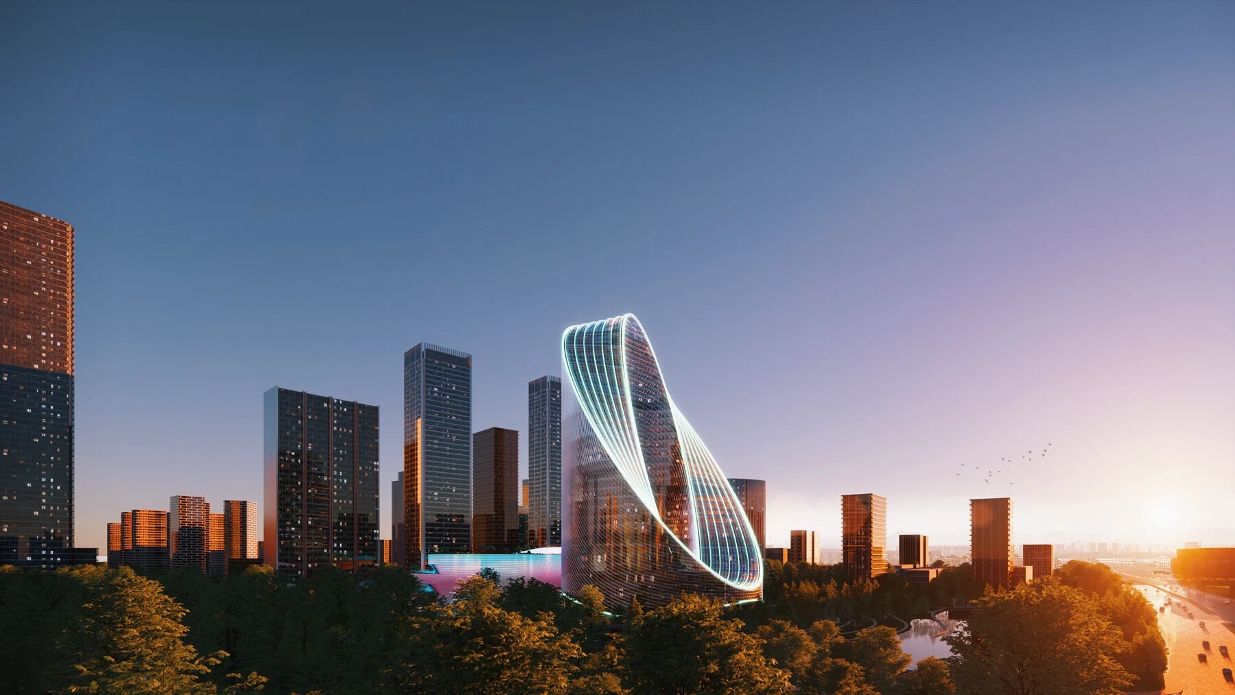 O-Tower, trung tâm nghiên cứu và phát triển của OPPO với thiết kế vòng ...