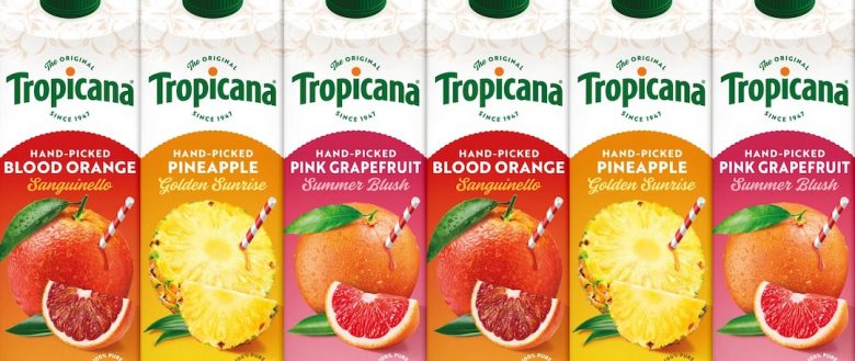 Tropics Raspberry Label 15 năm sau lần reBrand thất bại, Tropicana của PepsiCo tái xuất với bộ ...