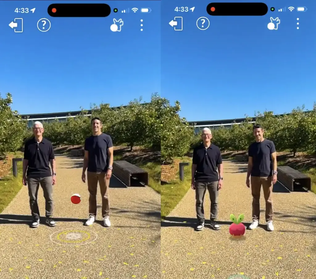 CEO Tim Cook và người kế nhiệm John Ternus đón Pikachu cùng CEO The Pokémon Company tại Apple Park