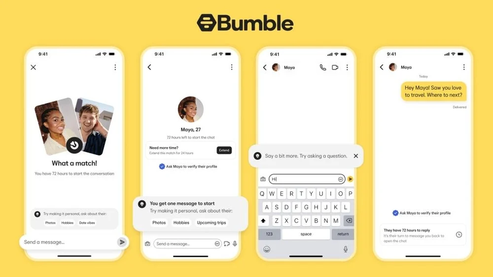 Ứng dụng hẹn hò Bumble bỏ quy tắc “phụ nữ nhắn trước”, giờ đây bất kỳ ai cũng có thể chủ động bắt chuyện