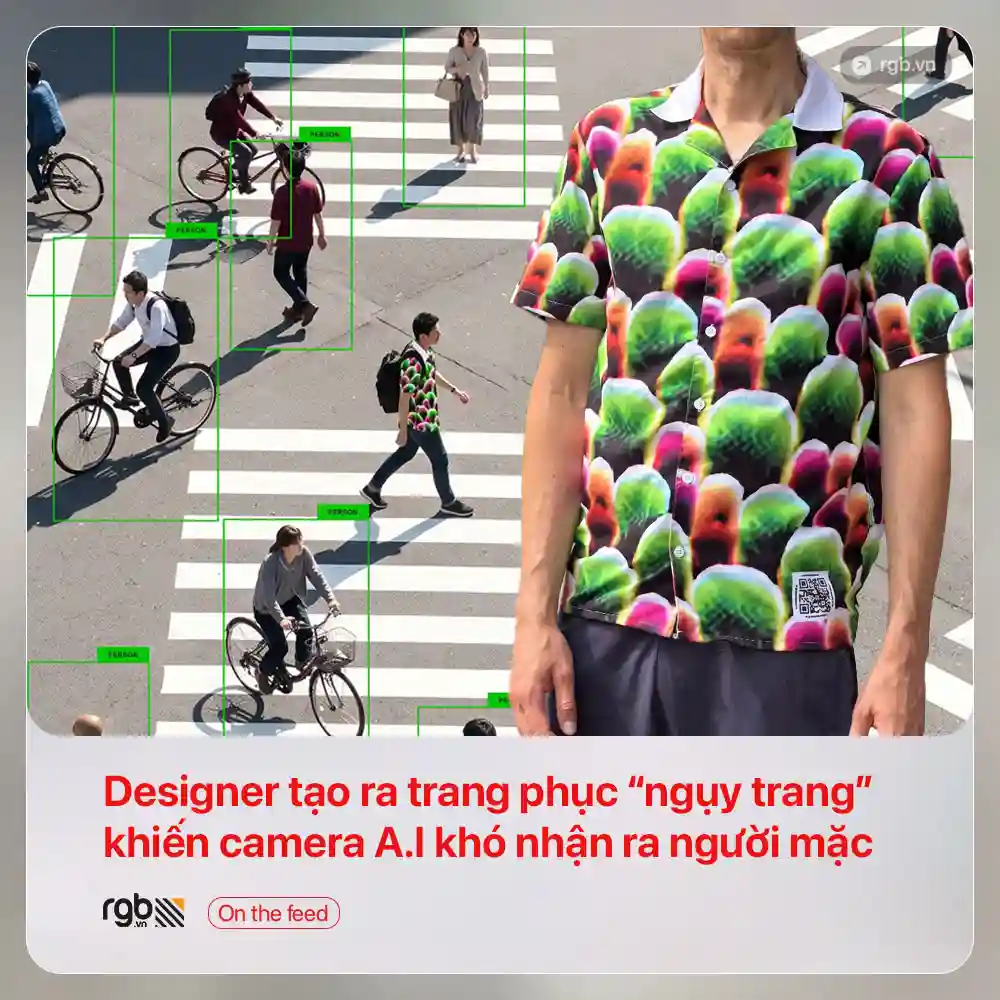 Designer tạo ra trang phục “ngụy trang kỹ thuật số” để khiến camera AI khó nhận ra người mặc