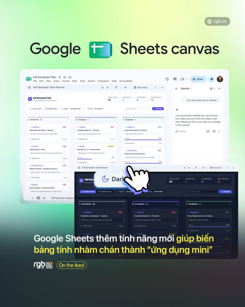 Google Sheets cập nhật tính năng mới, giúp biến bảng tính nhàm chán thành “ứng dụng mini”