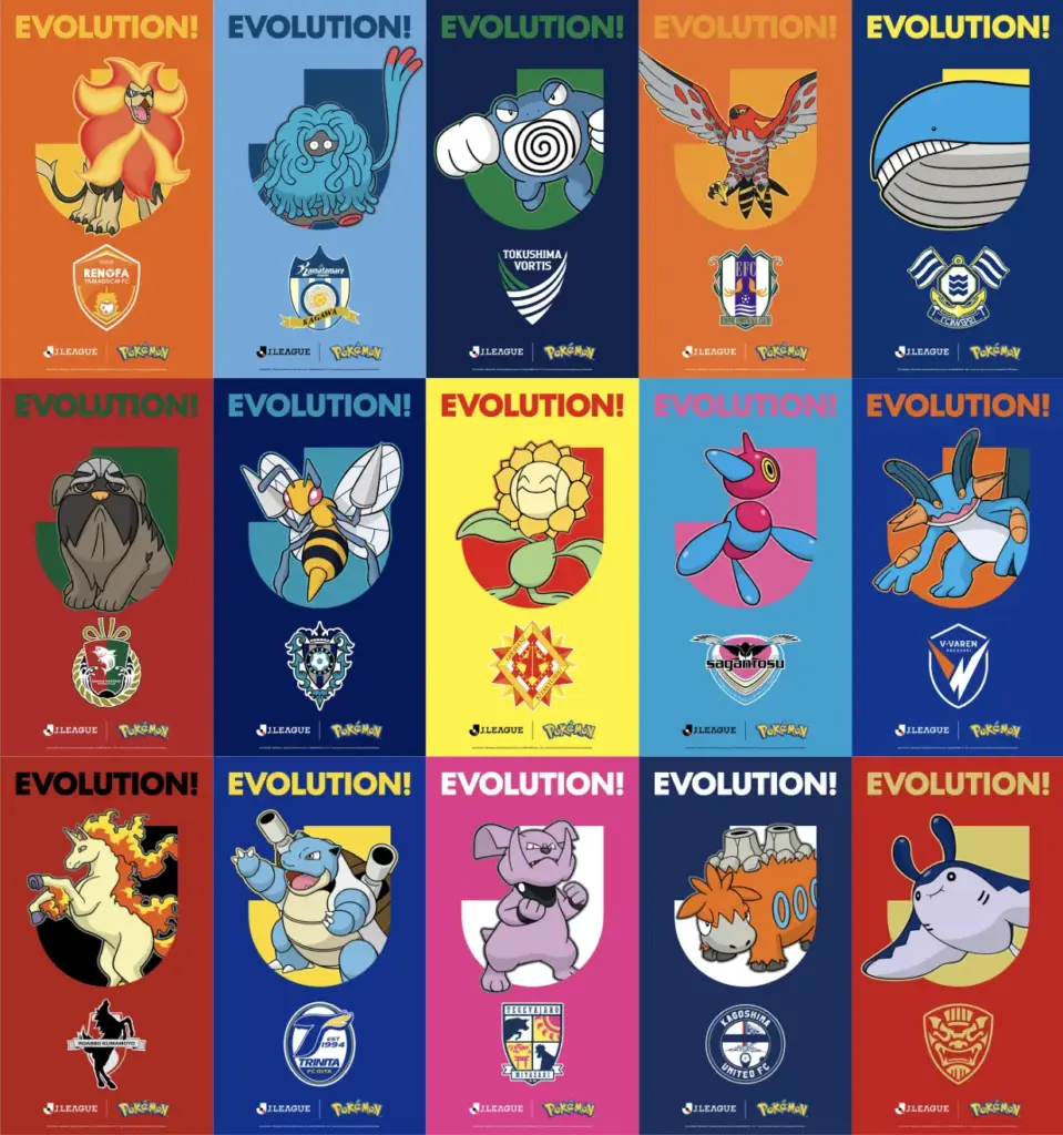 Giải J.League “ghép đôi” 60 CLB bóng đá với từng Pokémon riêng, biến sân bóng thành cuộc săn đồ sưu tầm