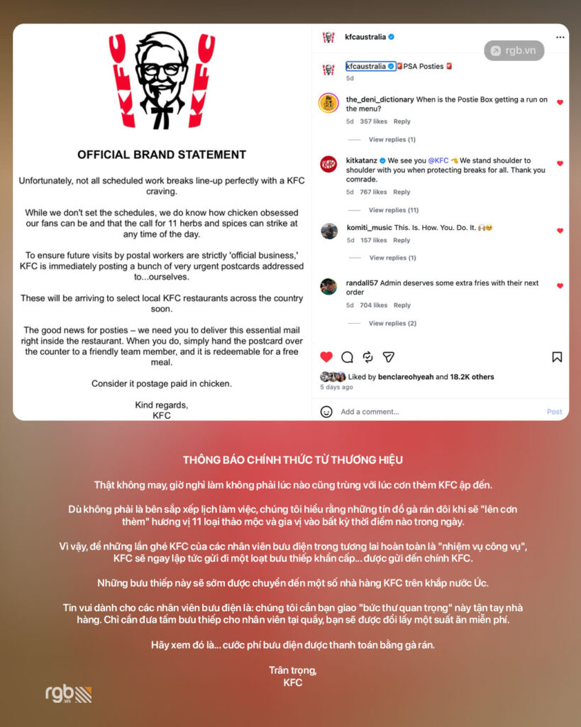 Chiến dịch marketing thông minh theo dòng thời sự của KFC