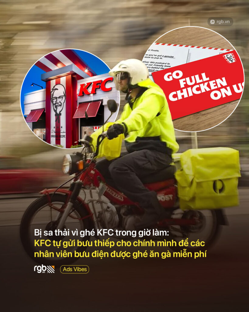 Chiến dịch marketing thông minh của KFC nhân vụ nhân viên bưu điện bị sai thải vì ghé KFC trong giờ làm