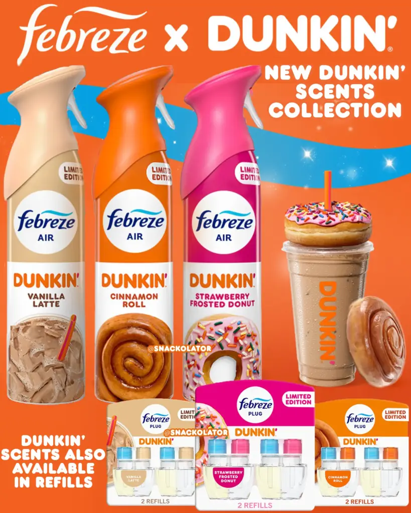 Dunkin’ hợp tác Febreze ra mắt sản phẩm xịt phòng hương bánh donut, làm căn nhà thơm như mùi tiệm cà phê