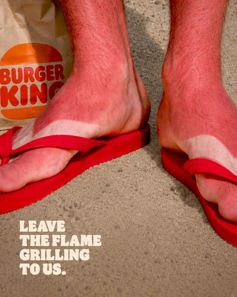 Chiến dịch quảng cáo của Burger King biến làn da cháy nắng thành quảng cáo cho món burger nướng lửa
