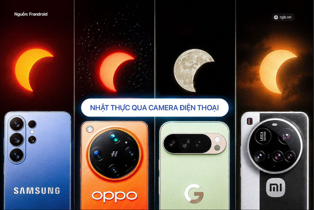 Chụp nhật thực bằng các dòng smartphone: Xiaomi “nhìn nhầm” Mặt Trời thành Mặt Trăng