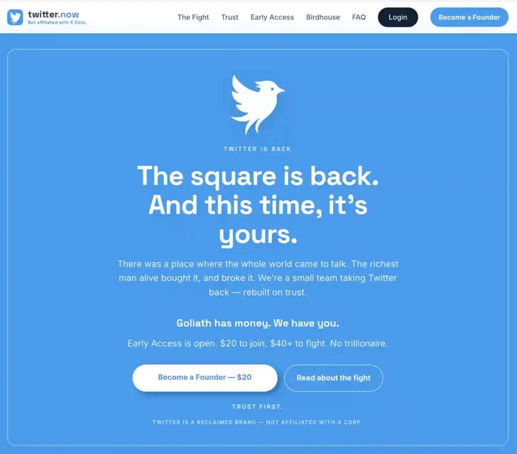 Twitter bất ngờ trở lại với logo chim xanh, nhưng không liên quan đến X của Elon Musk