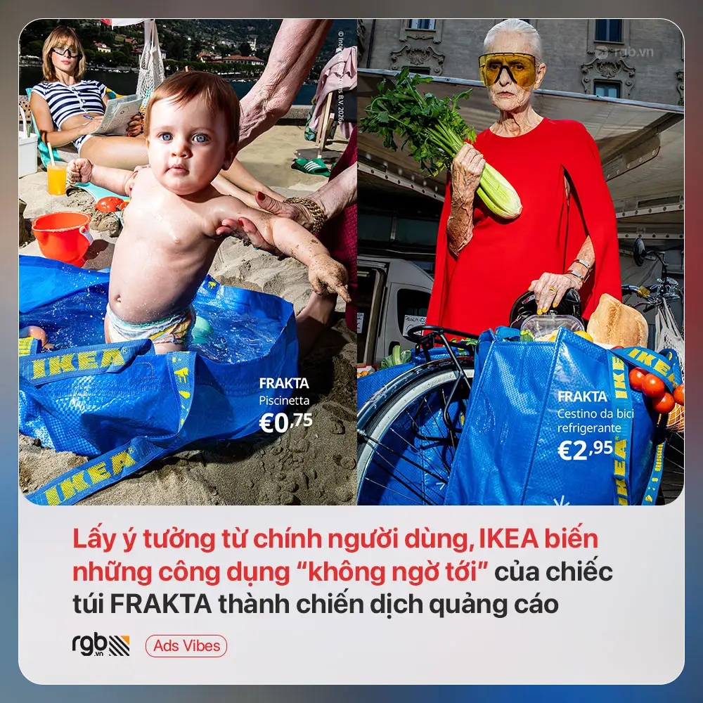 Lấy ý tưởng từ người dùng, IKEA biến những công dụng “không ngờ tới” của chiếc túi FRAKTA thành chiến dịch quảng cáo