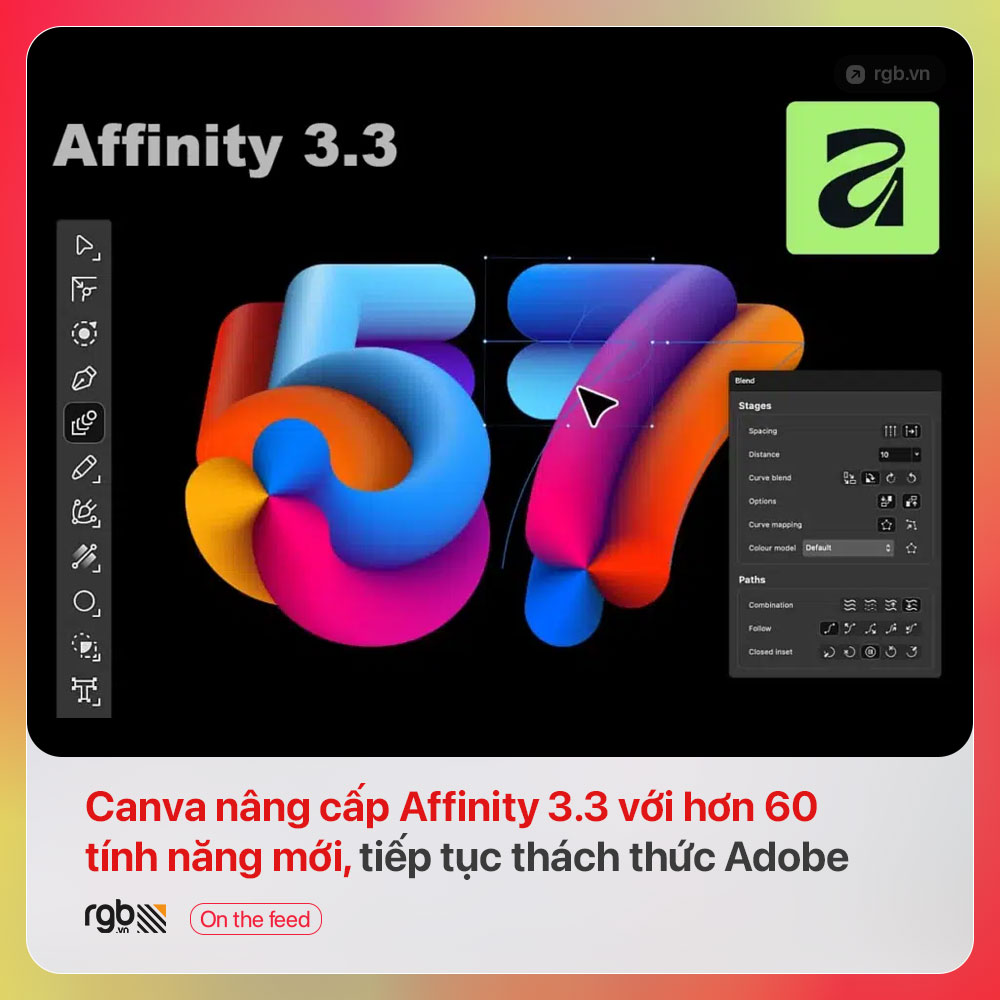 Canva nâng cấp Affinity 3.3 với hơn 60 tính năng mới, tiếp tục thách thức Adobe