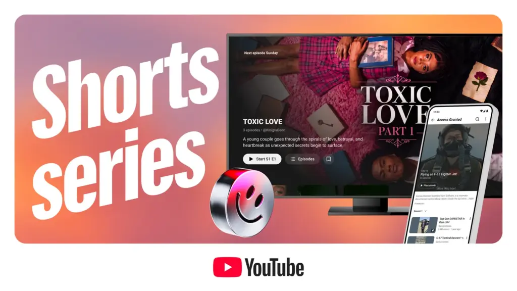 YouTube "TV hoá" Shorts, biến video dọc thành series có mùa, tập và phát liên tục