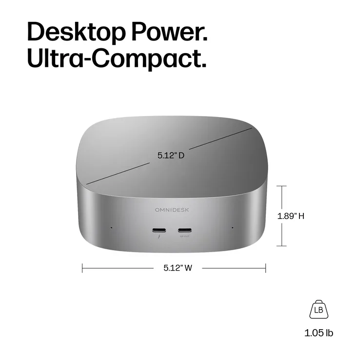 HP ra mắt OmniDesk Mini - máy tính tí hon với thiết kế gợi nhớ Mac mini