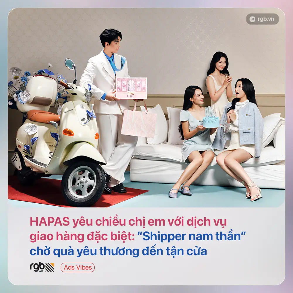 HAPAS ra mắt dịch vụ giao hàng đặc biệt: Shipper nam thần chở quà đến tận cửa với “Xe hoa giao yêu thương”