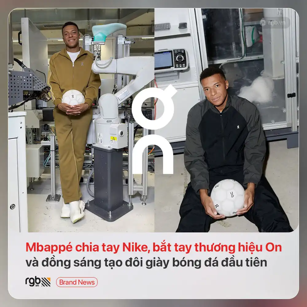 Mbappé chia tay Nike, bắt tay thương hiệu On đồng sáng tạo đôi giày bóng đá đầu tiên