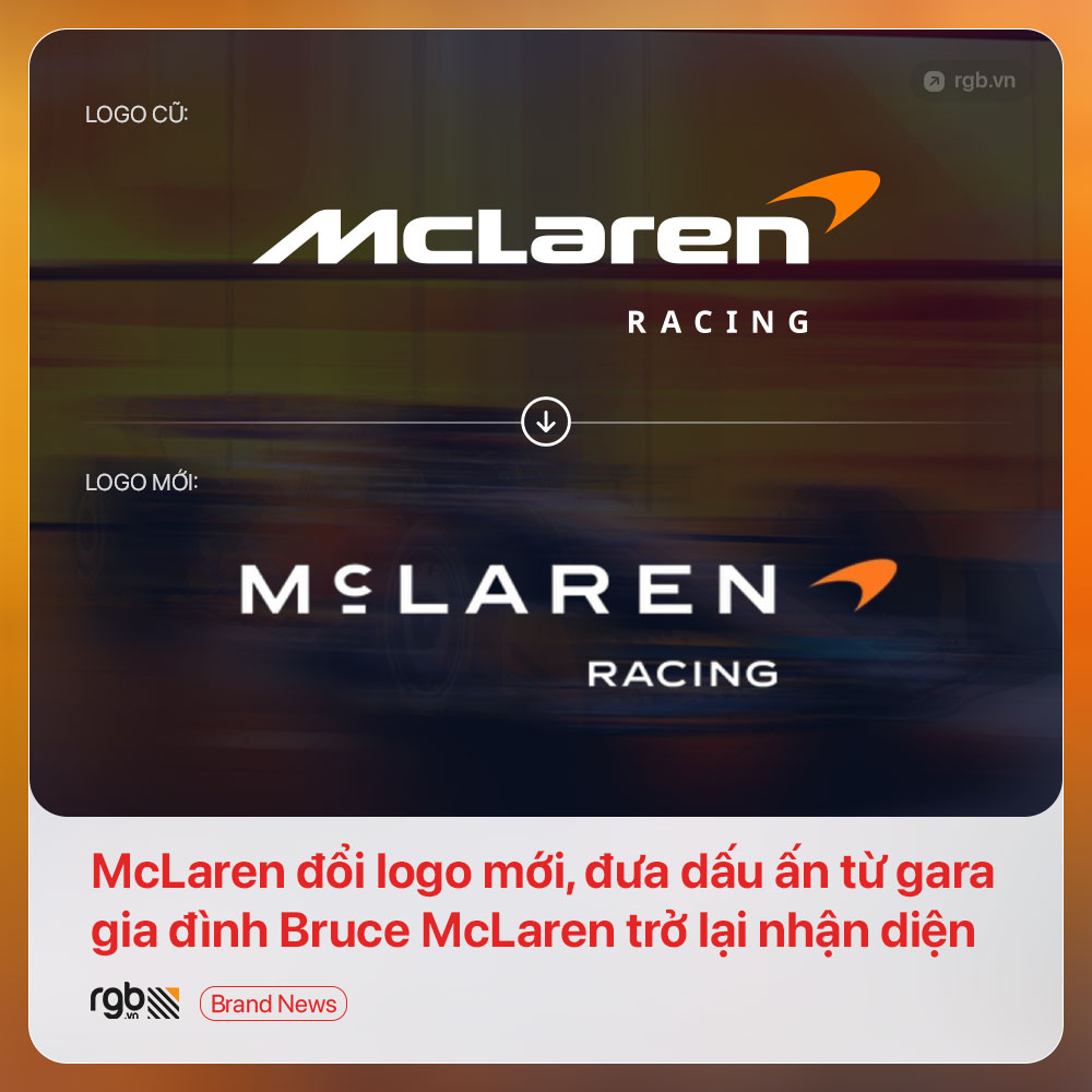McLaren đổi logo mới, đưa dấu ấn từ gara gia đình Bruce McLaren trở lại nhận diện