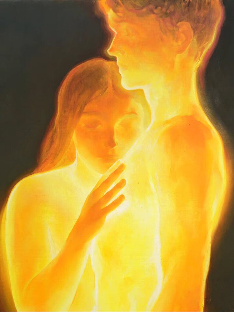 Ánh sáng và hơi ấm: Khi nhiệt độ cơ thể trở thành màu sắc trong tranh vẽ của artist Ivan Pokidyshev