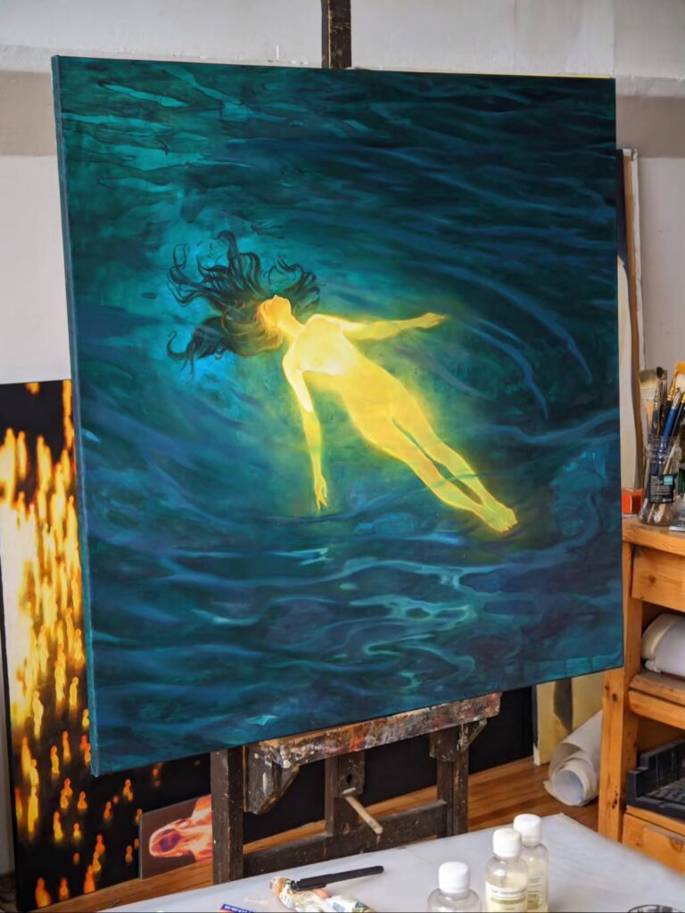 Ánh sáng và hơi ấm: Khi nhiệt độ cơ thể trở thành màu sắc trong tranh vẽ của artist Ivan Pokidyshev