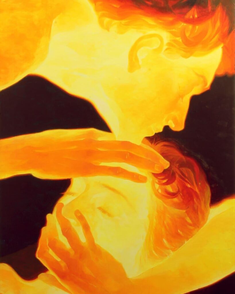 Ánh sáng và hơi ấm: Khi nhiệt độ cơ thể trở thành màu sắc trong tranh vẽ của artist Ivan Pokidyshev