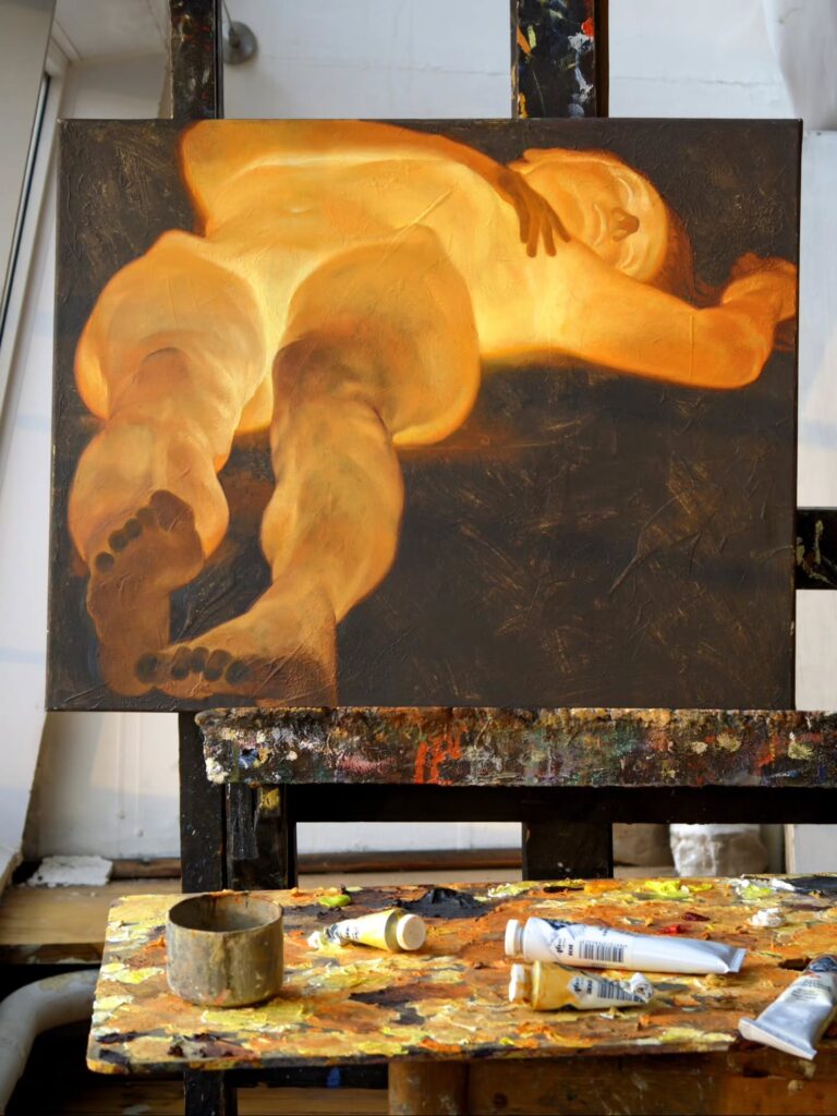 Ánh sáng và hơi ấm: Khi nhiệt độ cơ thể trở thành màu sắc trong tranh vẽ của artist Ivan Pokidyshev
