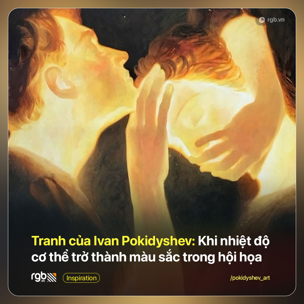 Ánh sáng và hơi ấm: Khi nhiệt độ cơ thể trở thành màu sắc trong tranh vẽ của artist Ivan Pokidyshev