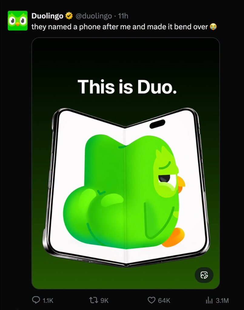 Duolingo bắt trend iPhone Duo của Apple
