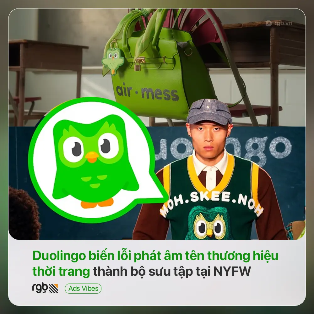 Duolingo biến lỗi phát âm tên các thương hiệu thời trang thành bộ sưu tập tại New York Fashion Week