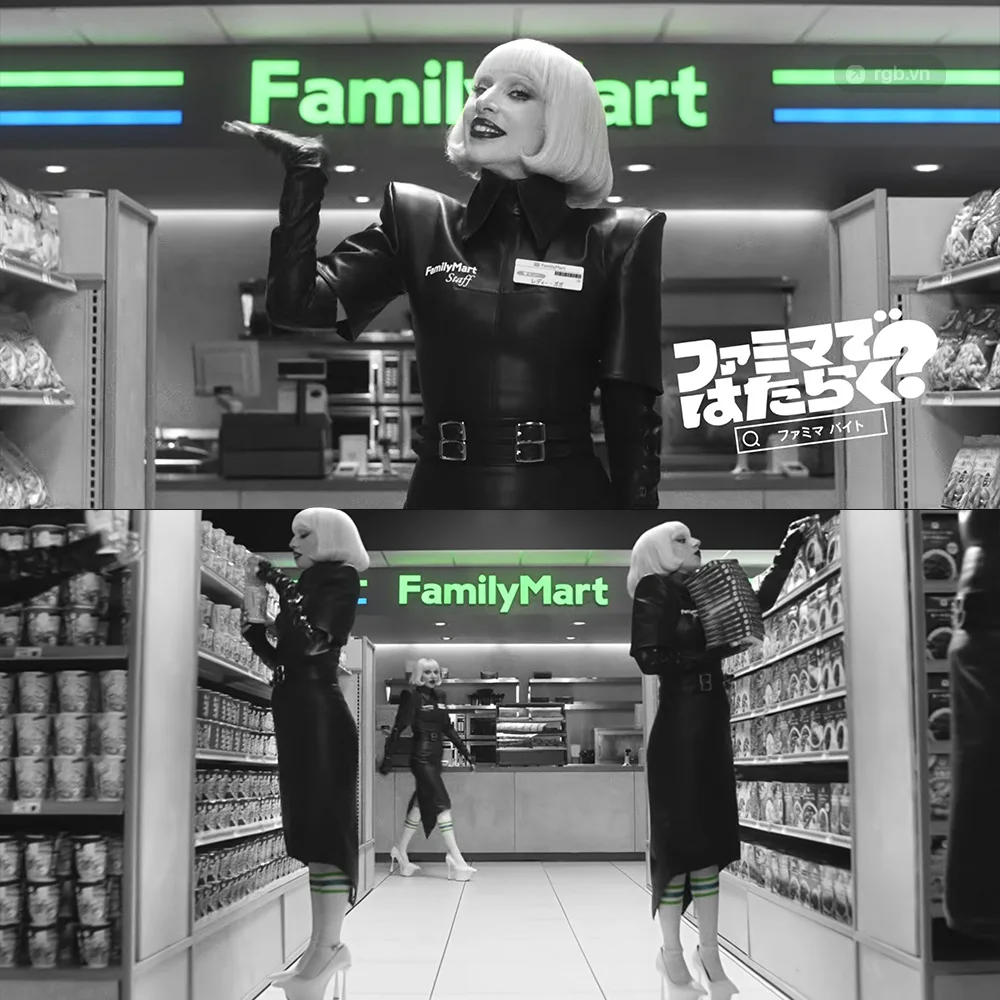 Lady Gaga làm nhân viên FamilyMart trong chiến dịch tuyển dụng mới