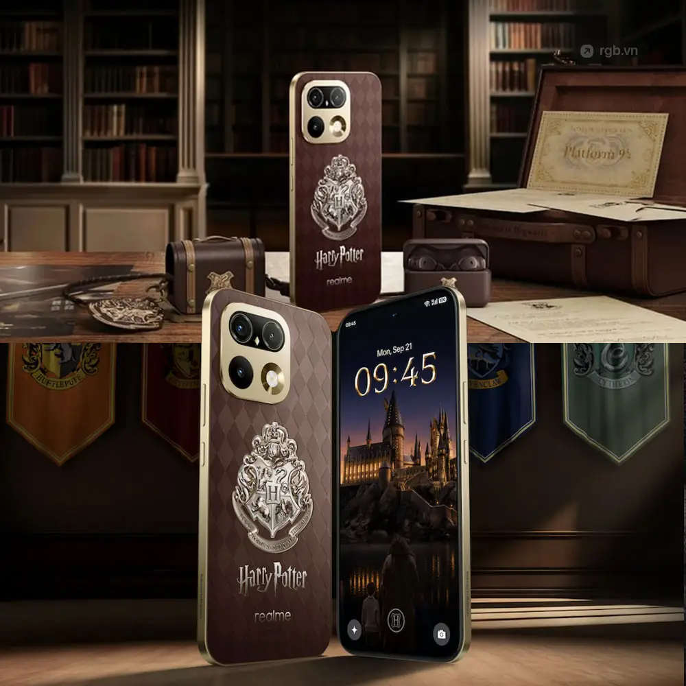 Realme ra mắt “điện thoại phù thuỷ” Harry Potter, đóng hộp như chiếc rương hành lý Hogwarts