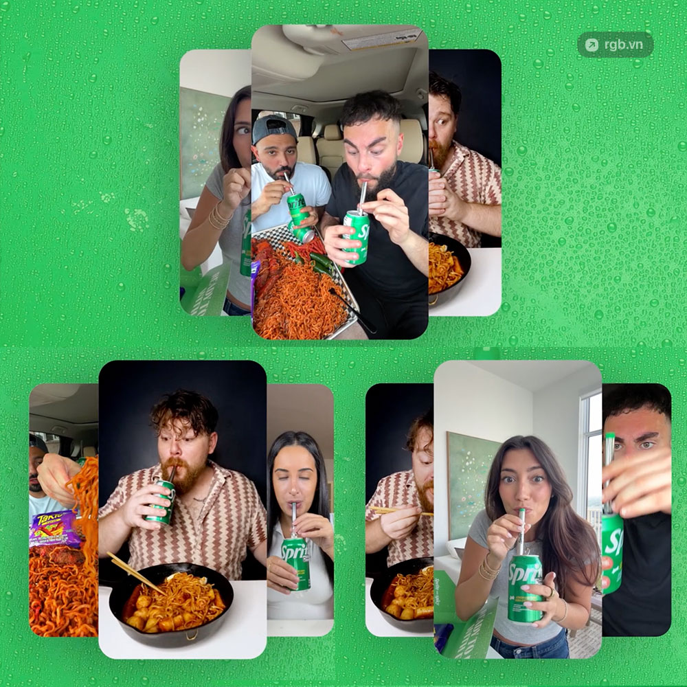 Sprite tạo ra chiếc ống hút Mukbang để khuếch đại từng tiếng “ực” khi ăn cay