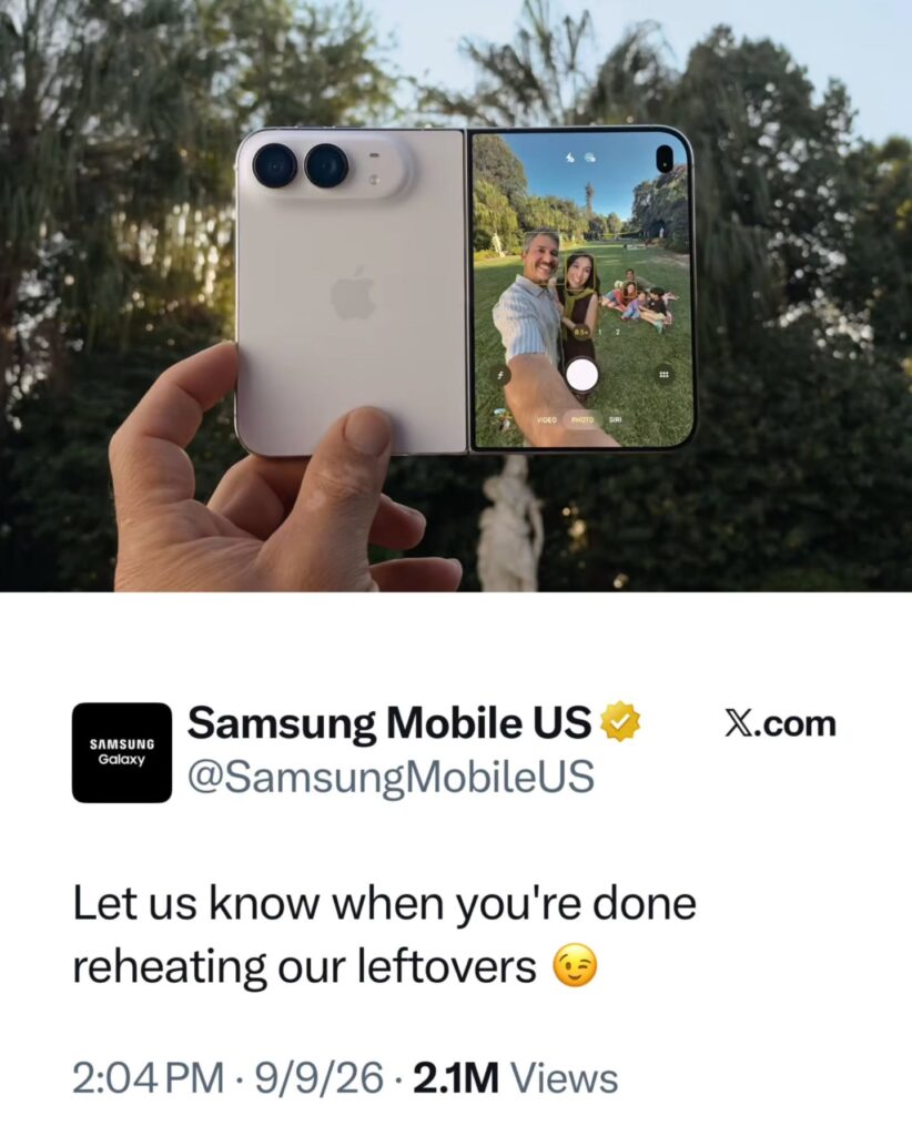 Samsung "cà khịa" iphone Duo của Apple