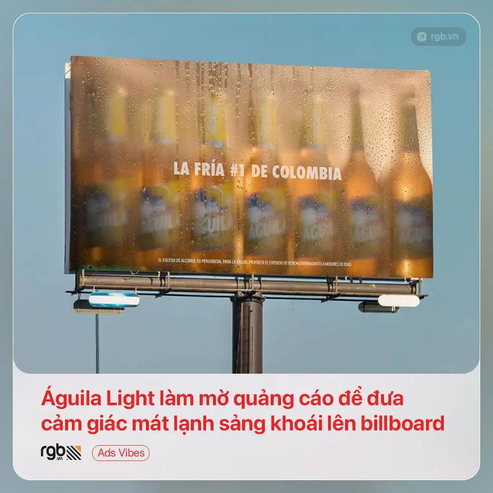 Thương hiệu bia làm mờ quảng cáo, biến billboard thành mặt kính tủ lạnh khổng lồ “nhìn là thấy sảng khoái”