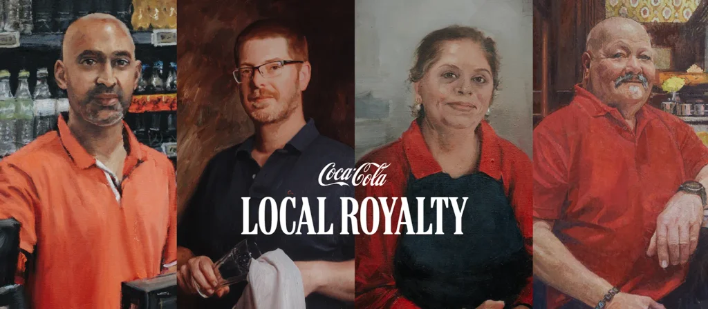 Coca-Cola mời các họa sĩ từng vẽ chân dung Hoàng gia để khắc hoạ và tôn vinh những chủ cửa hàng địa phương