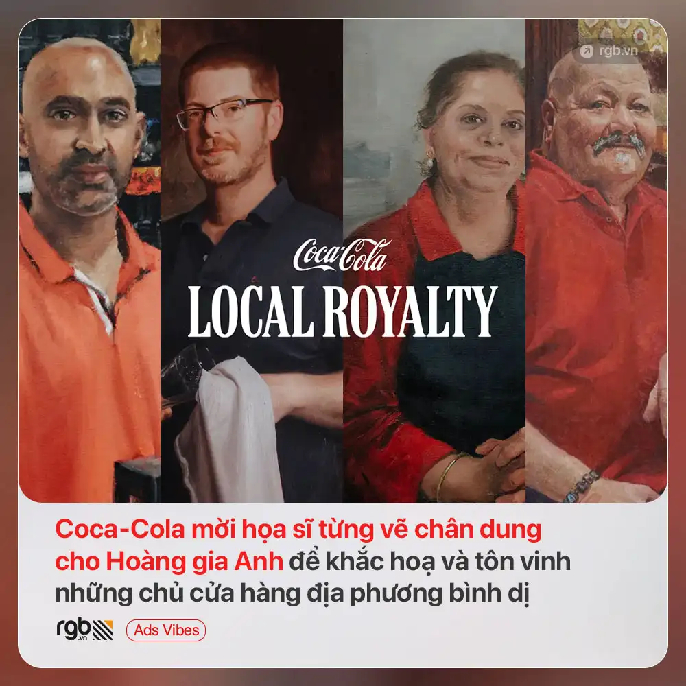 Coca-Cola mời các họa sĩ từng vẽ chân dung Hoàng gia để khắc hoạ và tôn vinh những chủ cửa hàng địa phương
