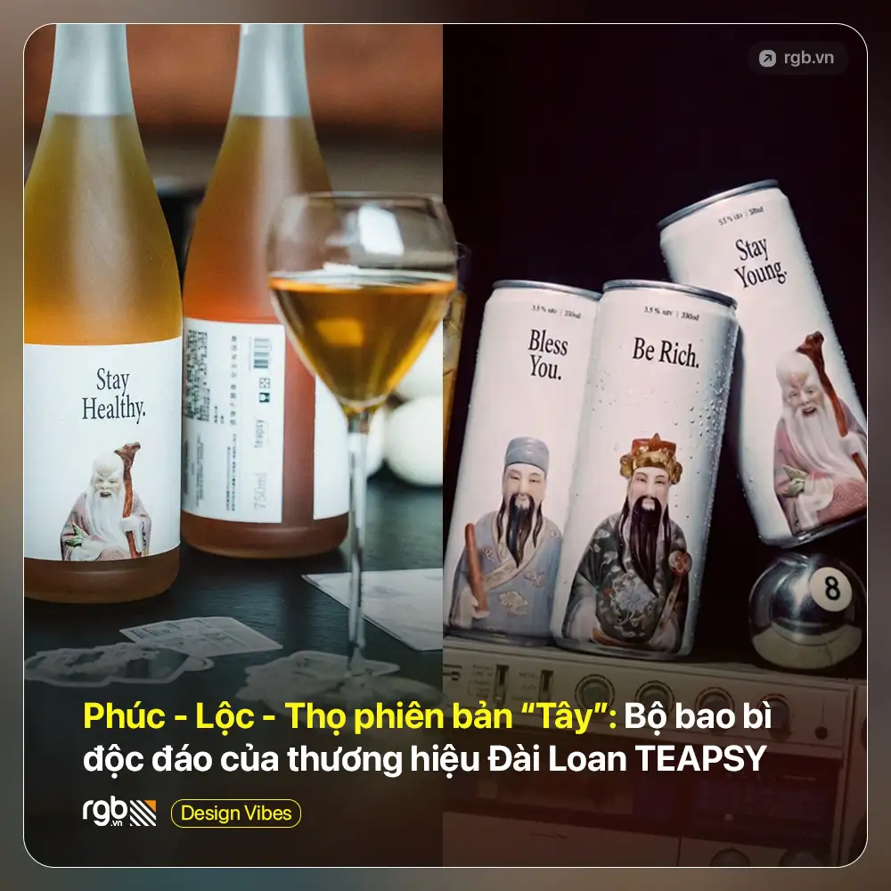Phúc – Lộc – Thọ phiên bản “Đông - Tây hội tụ”: Packaging độc đáo của thương hiệu đồ uống Đài Loan TEAPSY