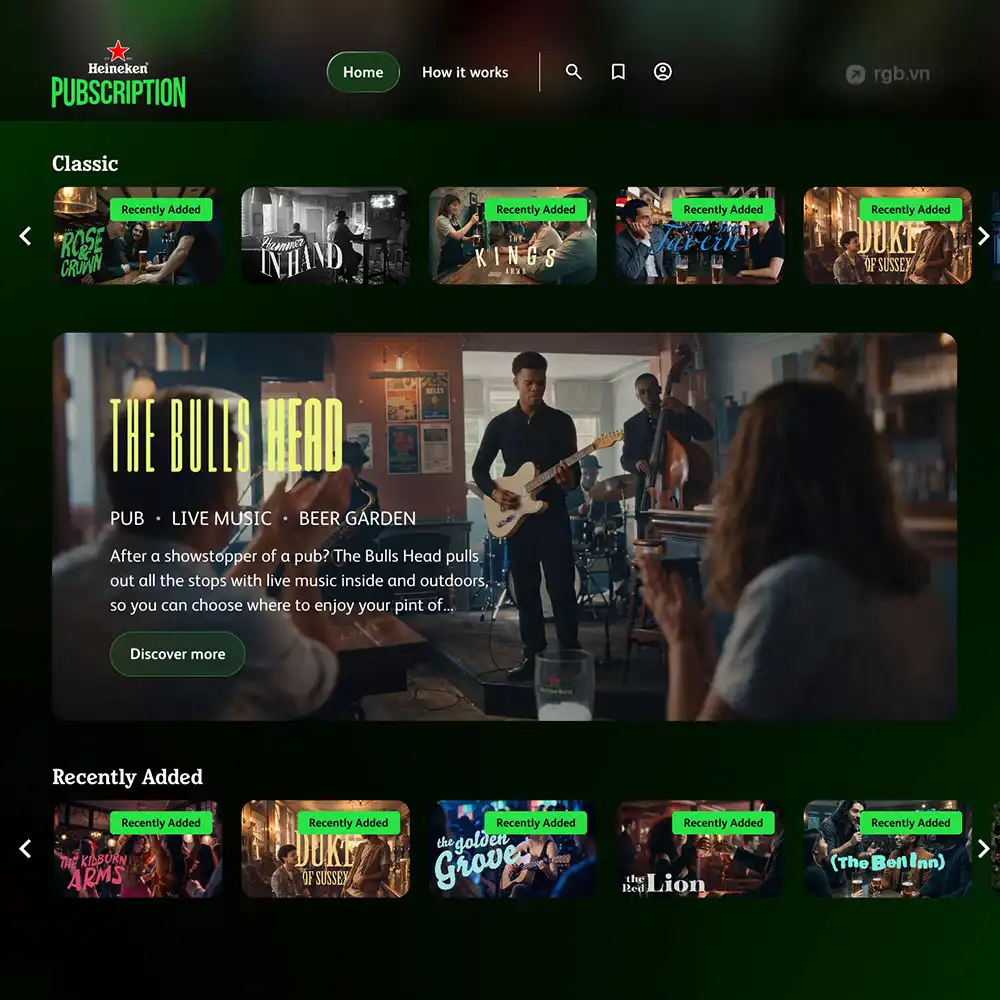 Heineken ra mắt Pubscription - dịch vụ streaming “ngược đời” để kéo người dùng ra khỏi màn hình
