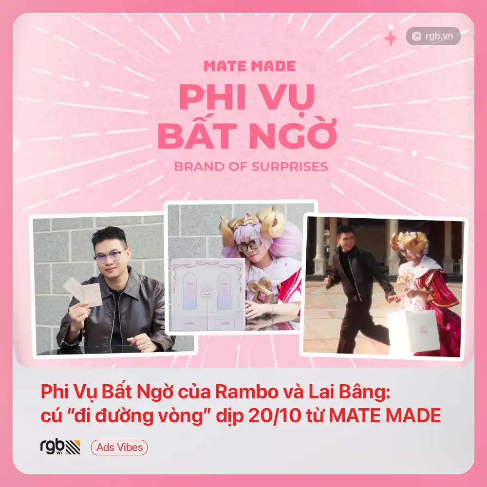 “Phi Vụ Tình Yêu” của Rambo và Lai Bâng: cú “đi đường vòng” dịp 20/10 của MATE MADE