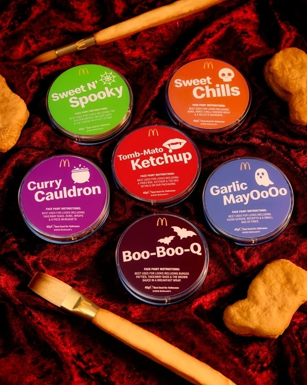 McDonald’s biến các loại sốt chấm thành bộ trang điểm Halloween độc đáo