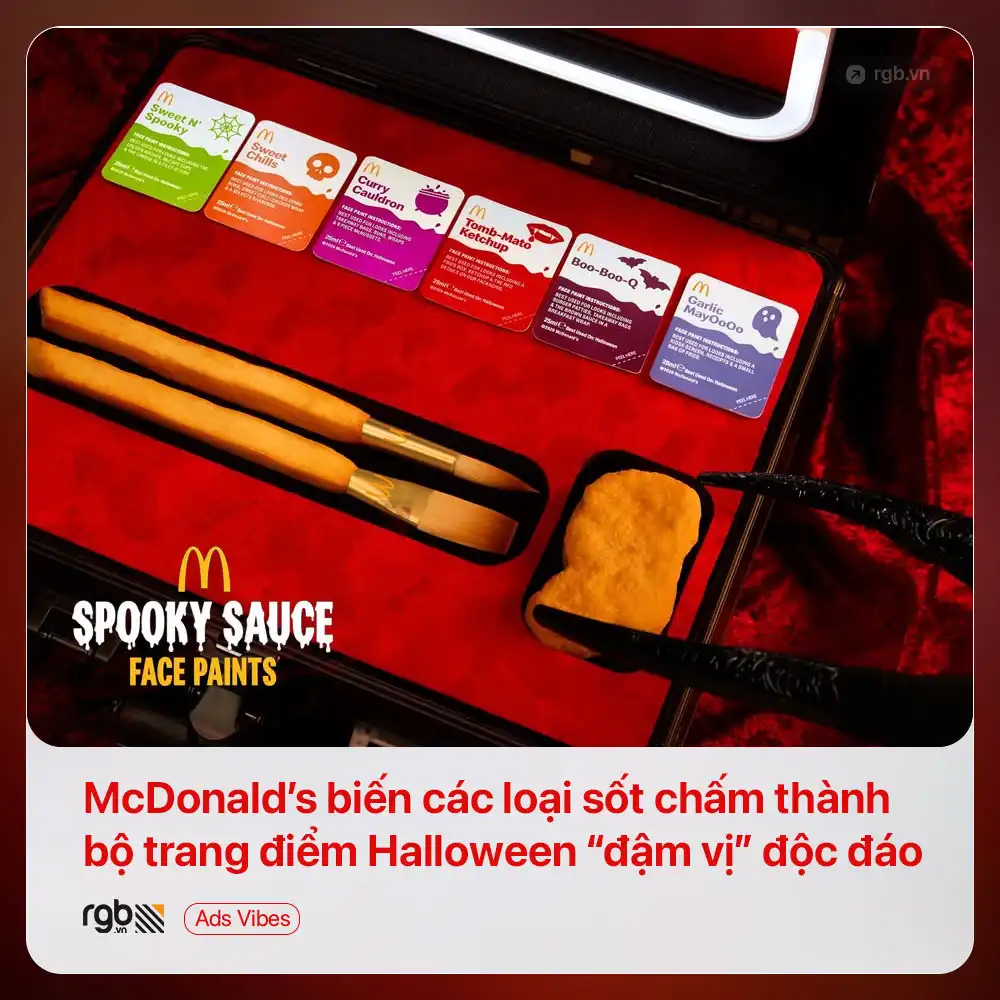 McDonald’s biến các loại sốt chấm thành bộ trang điểm Halloween độc đáo