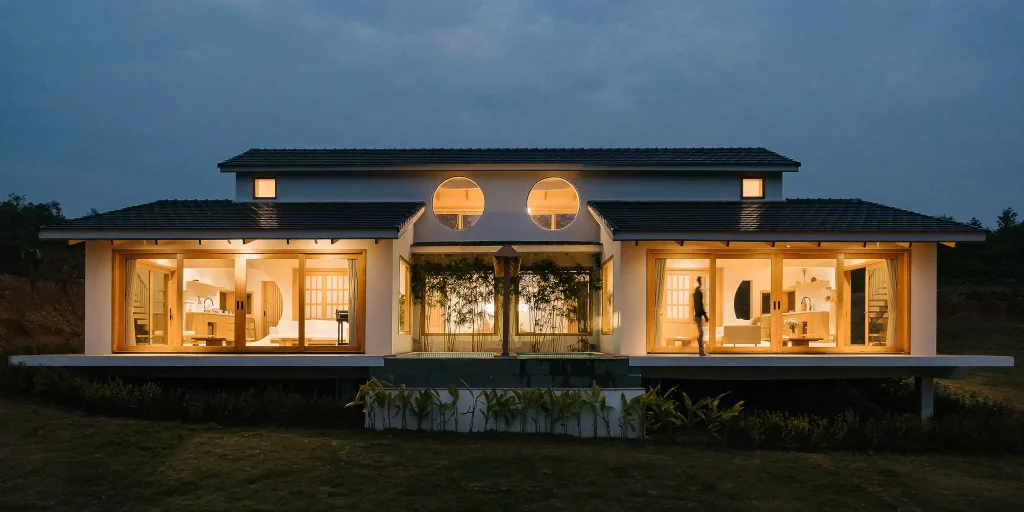 Mikan Village - căn nhà nghỉ dưỡng ở ngoại ô Hà Nội lấy cảm hứng từ kiến trúc Nhật Bản