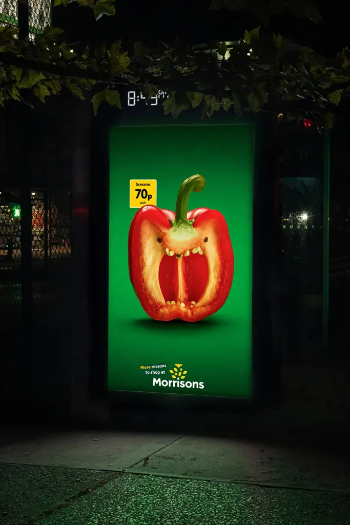 Siêu thị Morrisons biến rau củ quả thành những quái vật hài hước trong chiến dịch OOH mùa Halloween