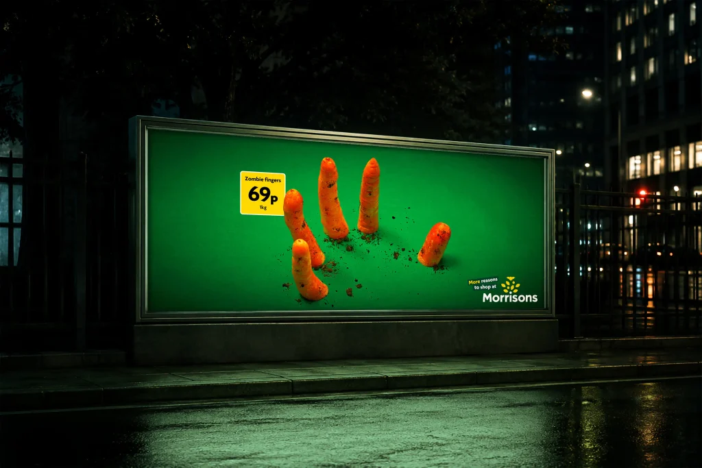 Siêu thị Morrisons biến rau củ quả thành những quái vật hài hước trong chiến dịch OOH mùa Halloween