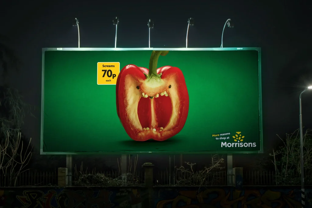 Siêu thị Morrisons biến rau củ quả thành những quái vật hài hước trong chiến dịch OOH mùa Halloween